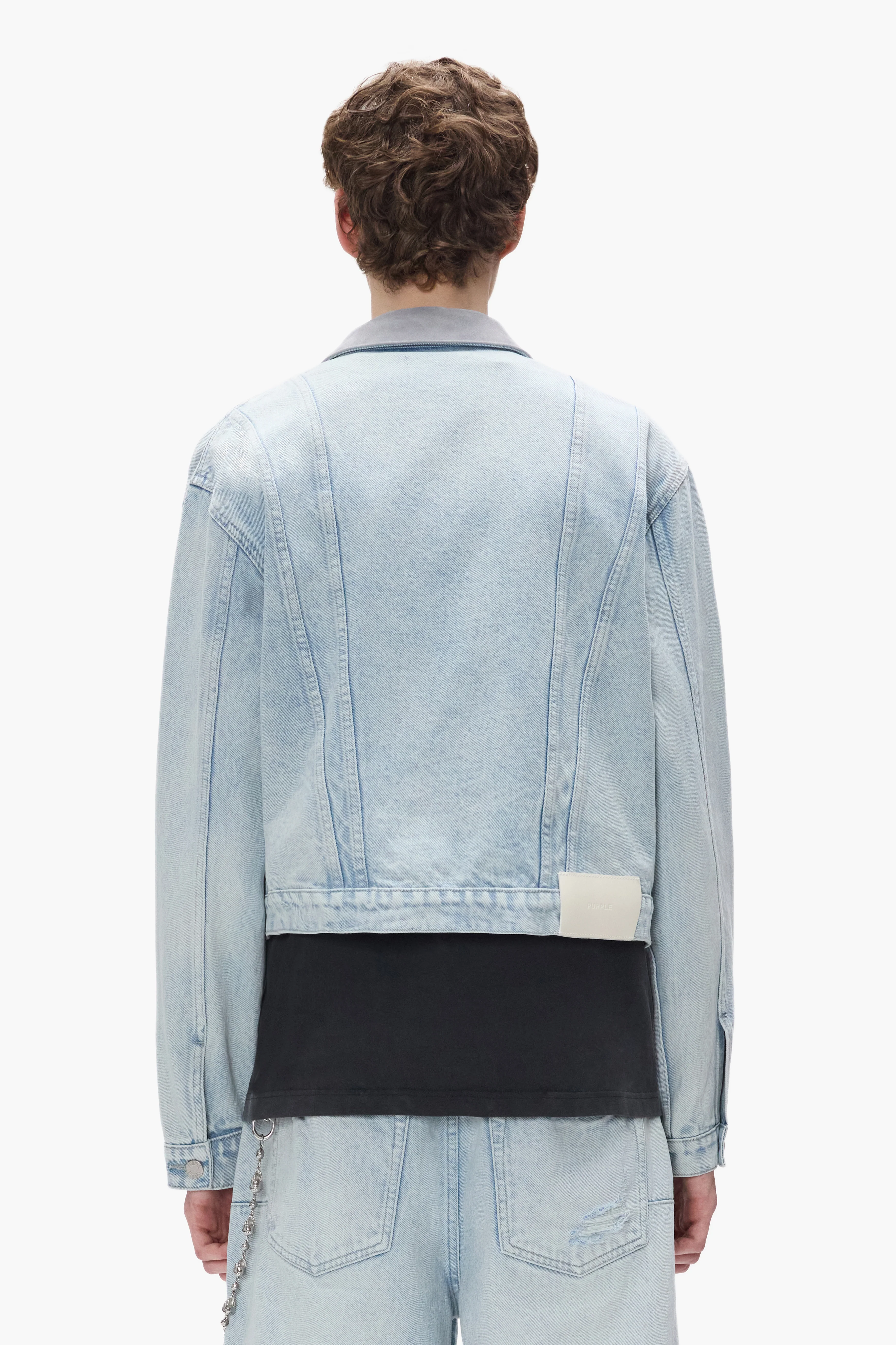Contrast Collar Trucker Jacket - Image 3
