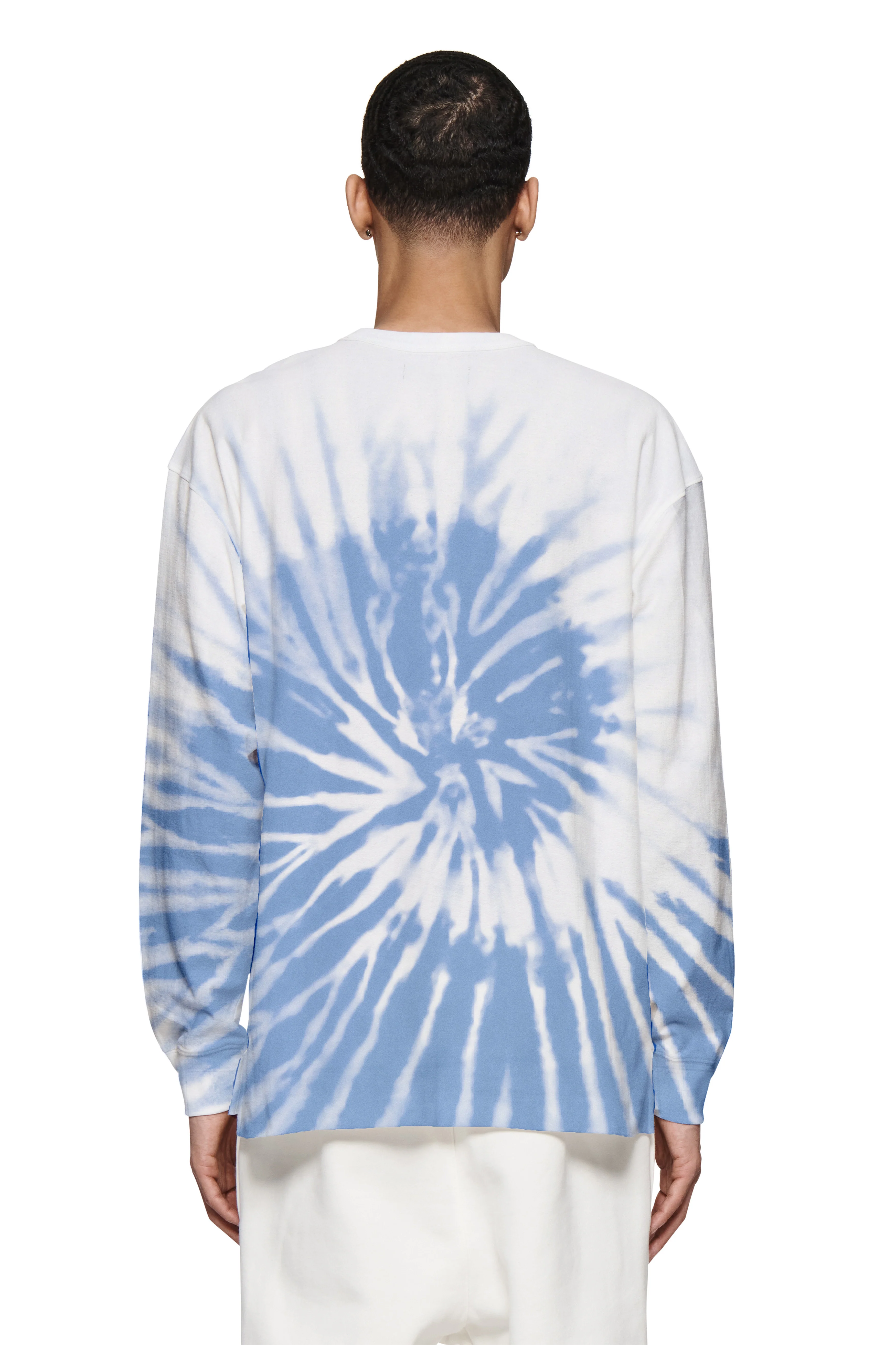 Flocked Tie Dye Long Sleeve Shirt - Image 2