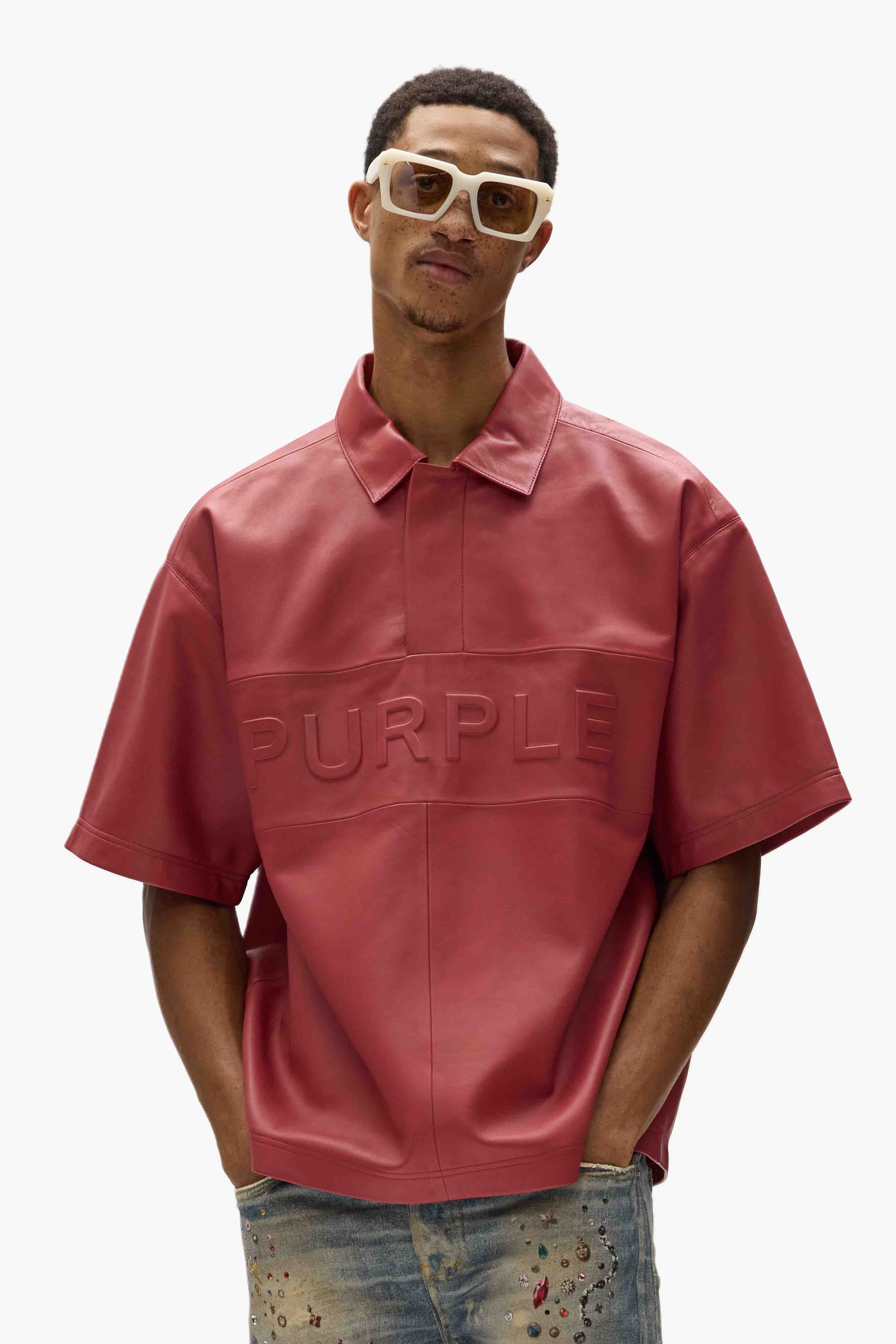 Leather Polo Shirt - Image 4