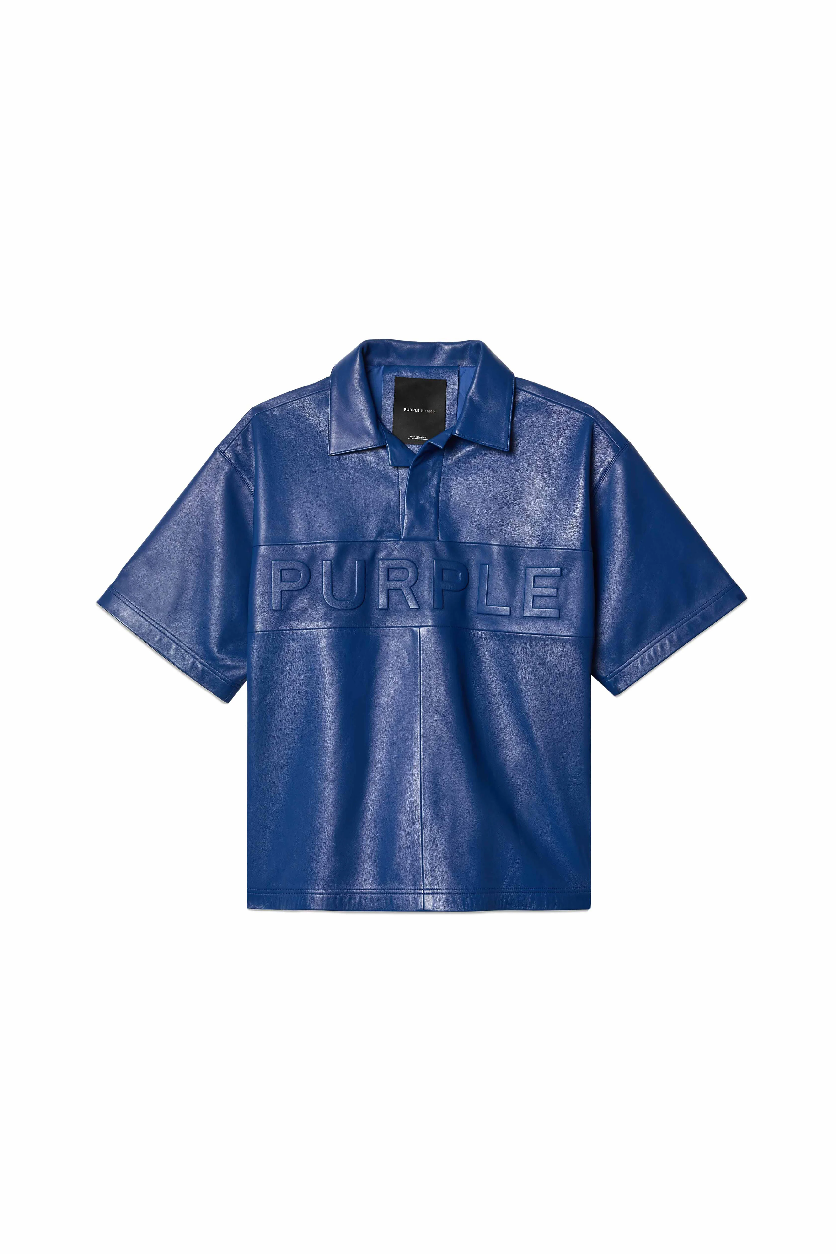 Leather Short Sleeve Polo - Image 3