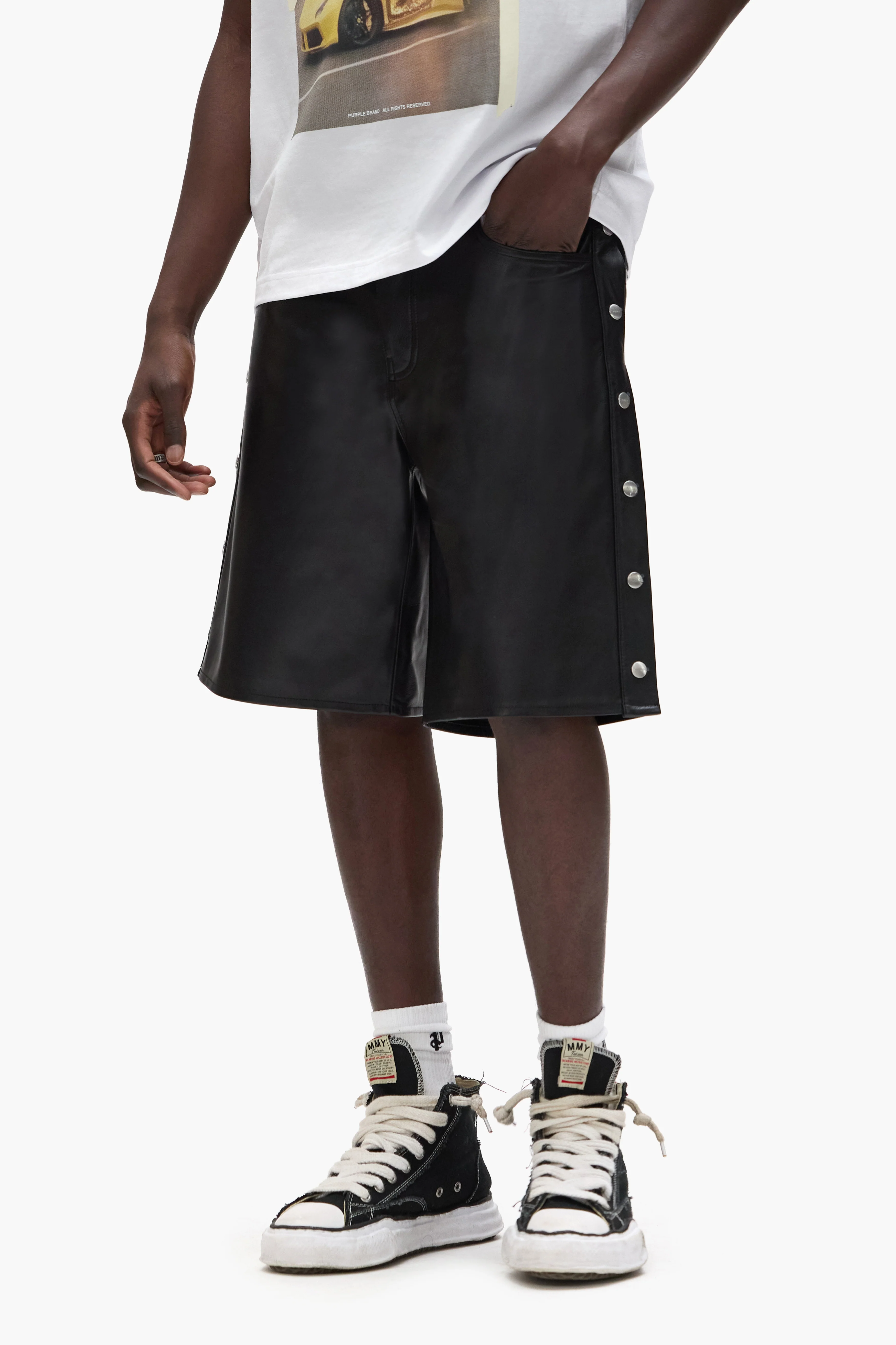 Leather Tearaway Shorts - Image 4