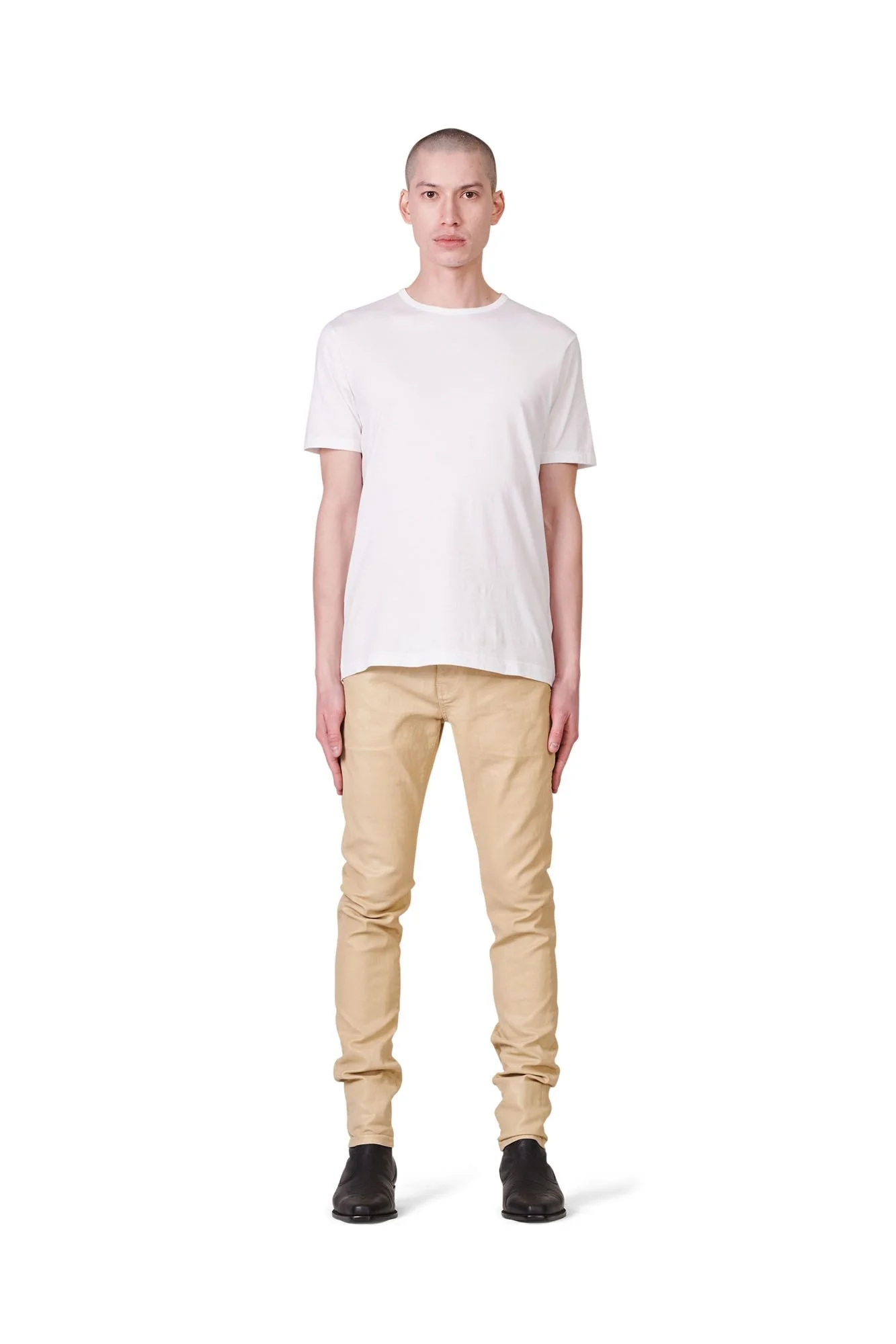 P001 LOW RISE SKINNY JEAN - Leathered Ecru