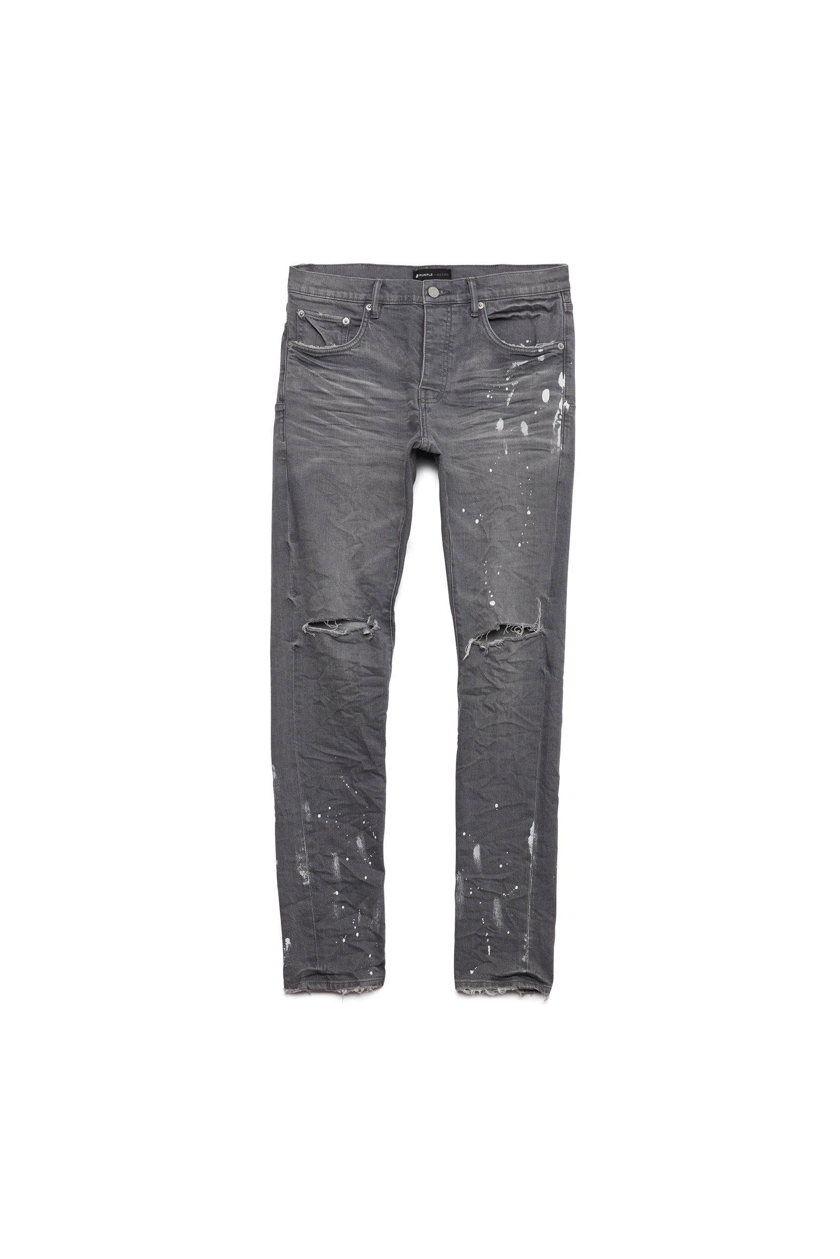 P001 Worn Grey Knee Slit - Image 4