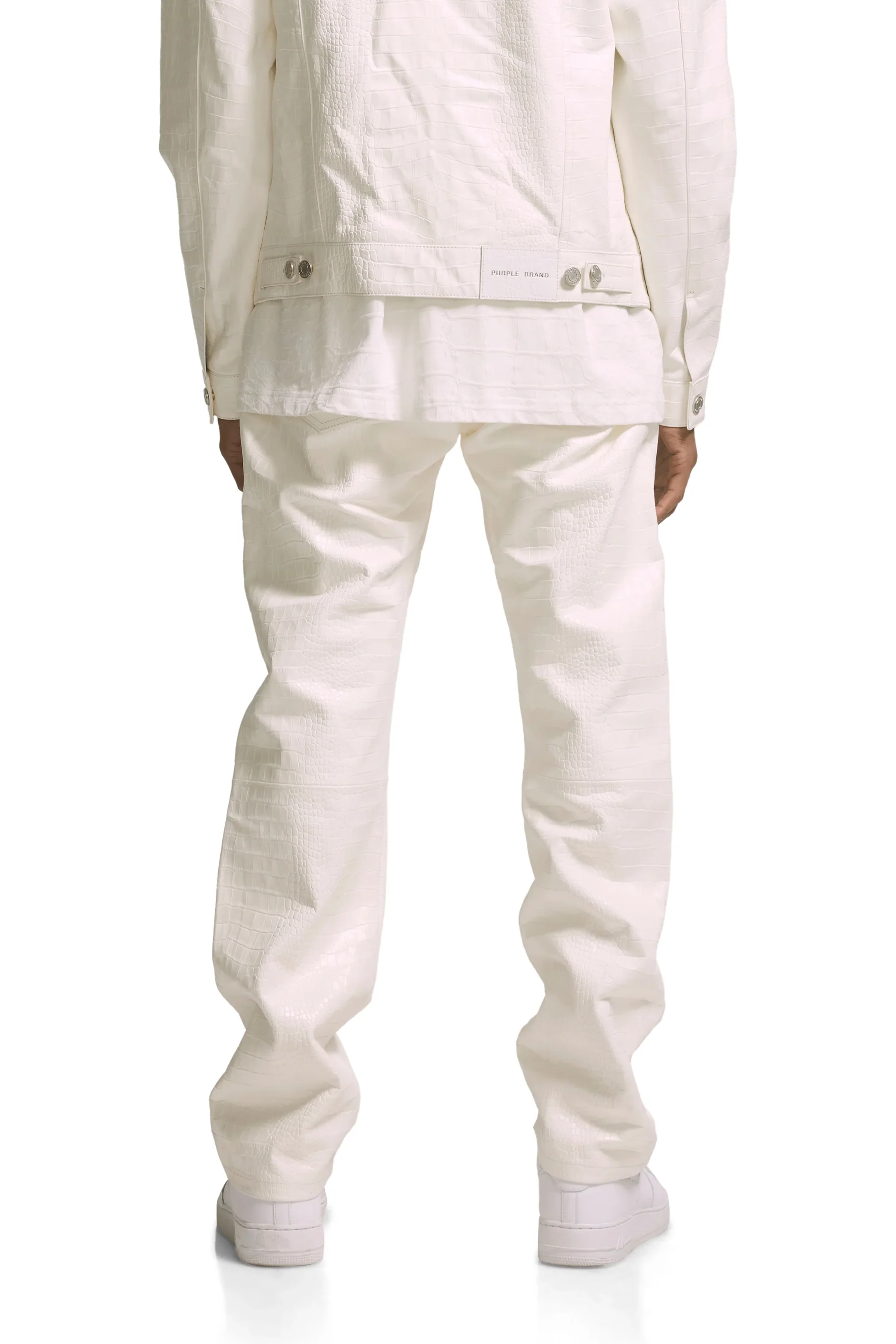 P011 MID RISE STRAIGHT LEG PANT - Leather Brilliant White - Image 2