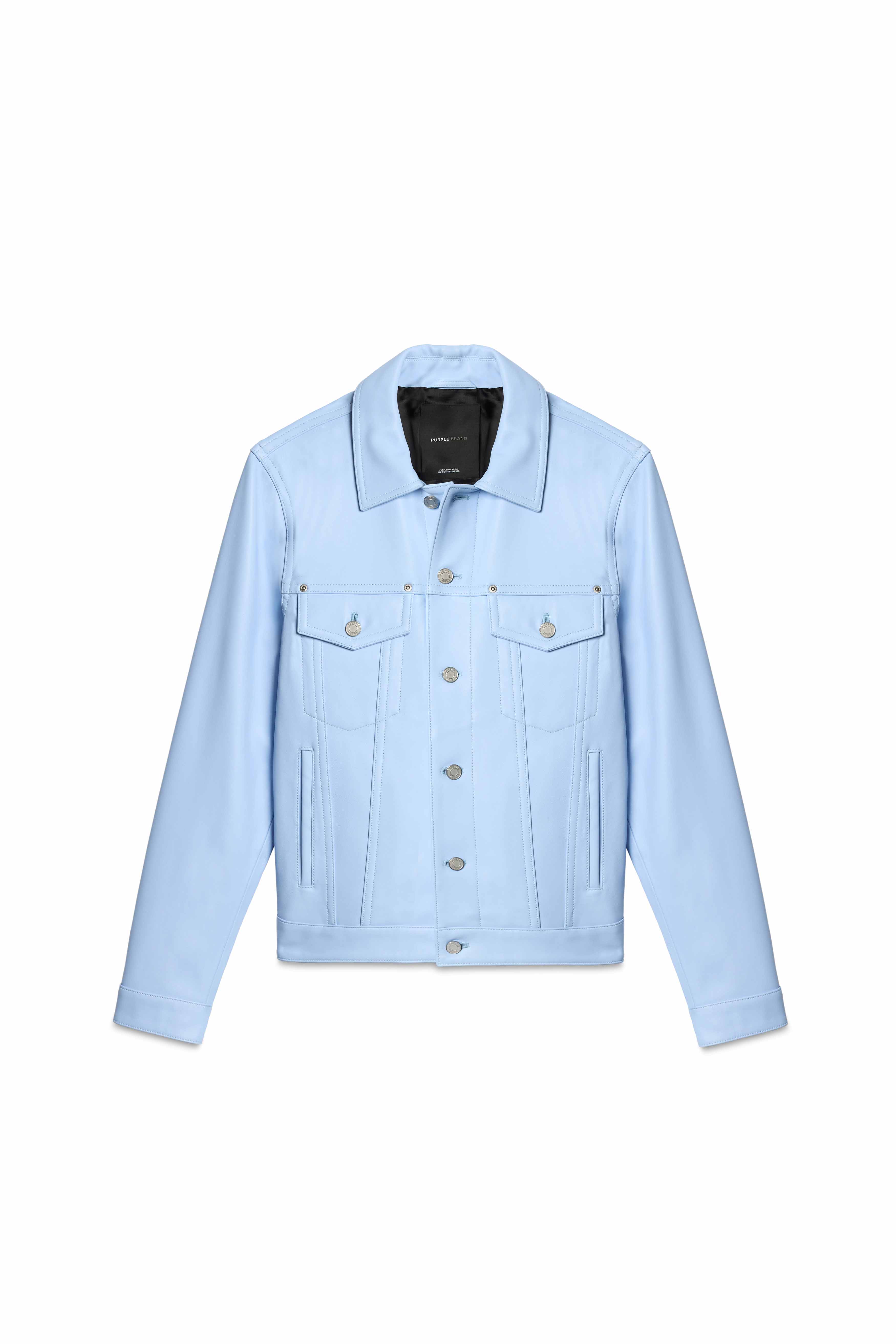 P028 Leather Trucker Jacket - Image 3