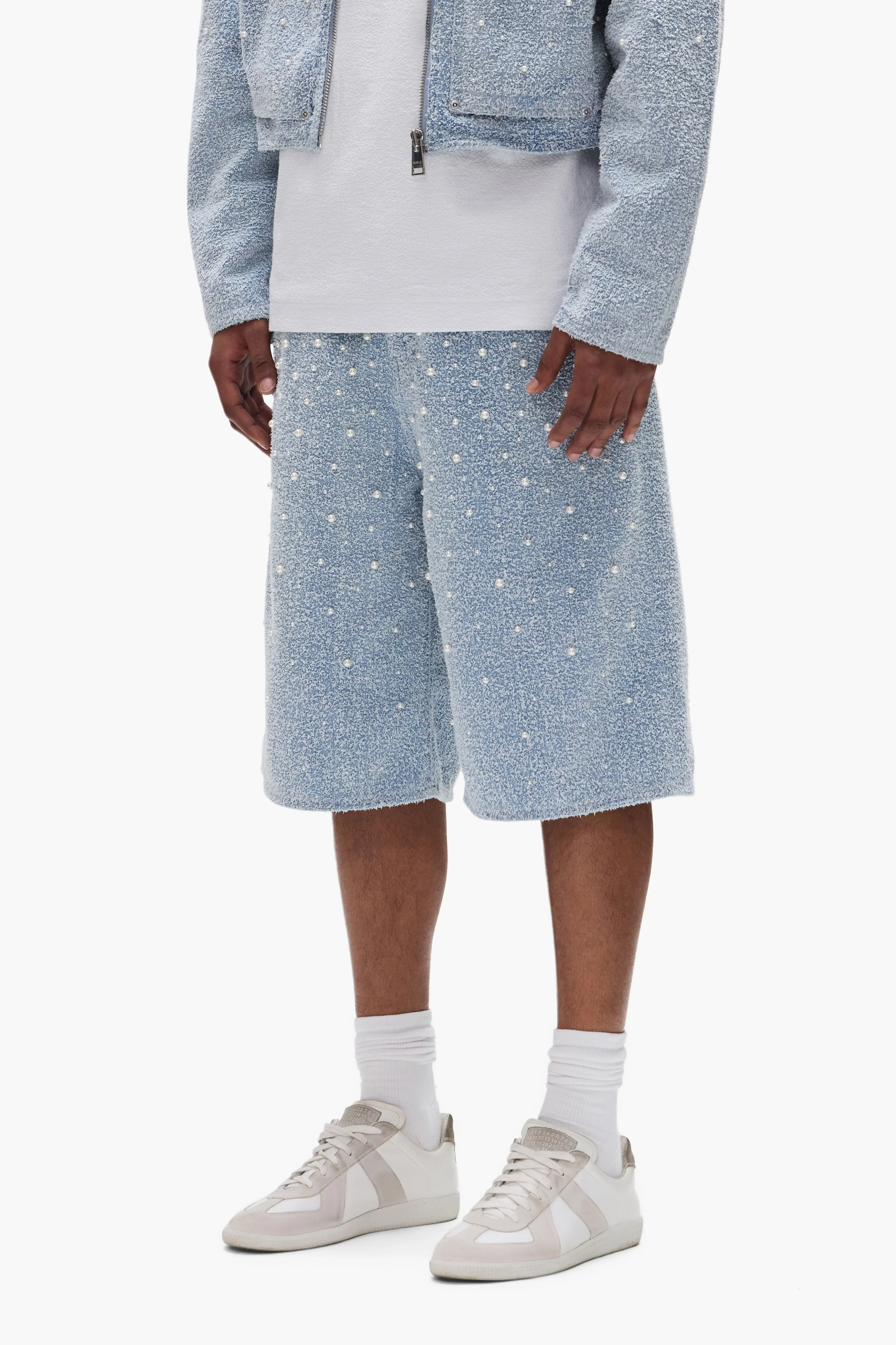 P070 Textured Pearl Shorts - Image 3