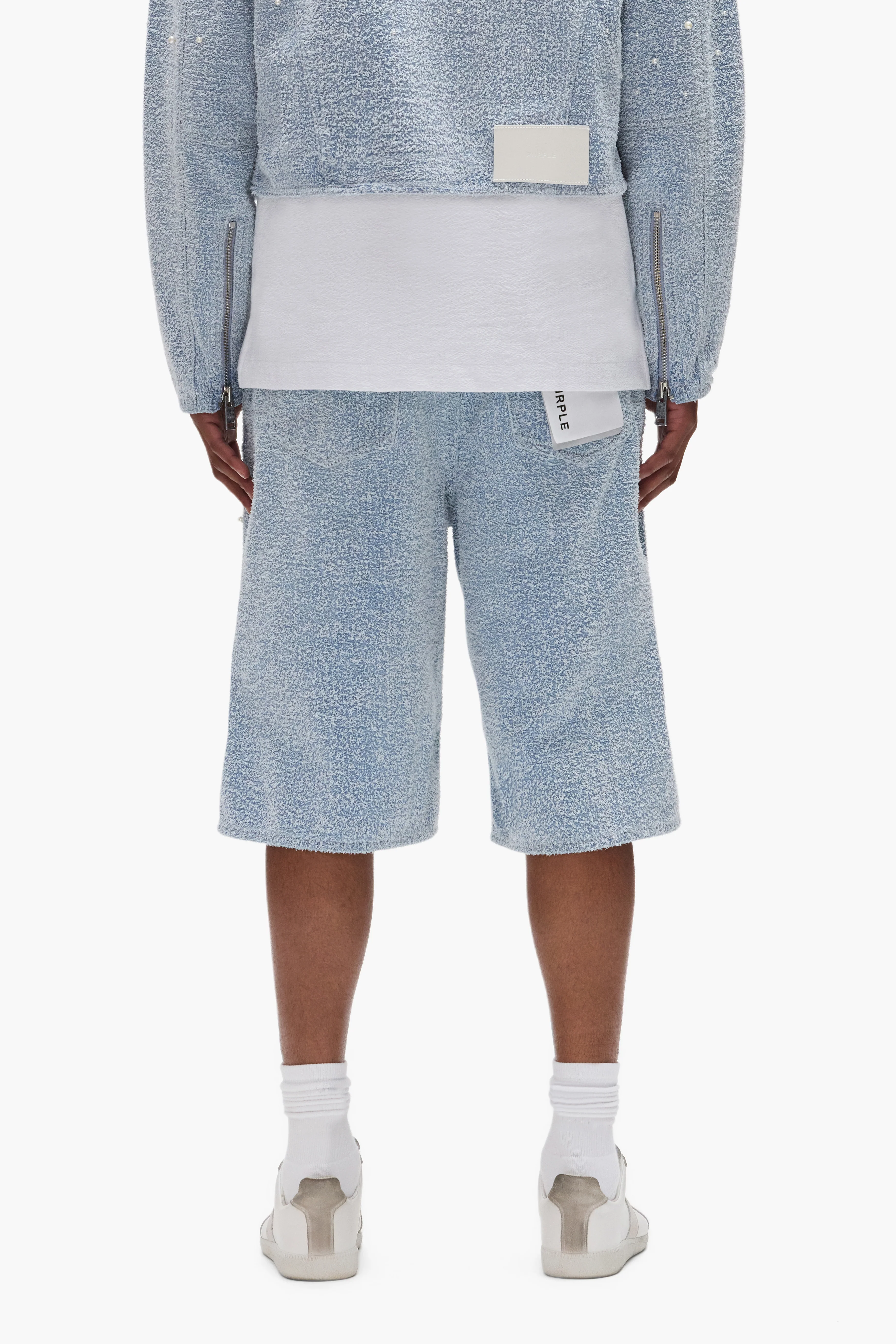 P070 Textured Pearl Shorts - Image 4