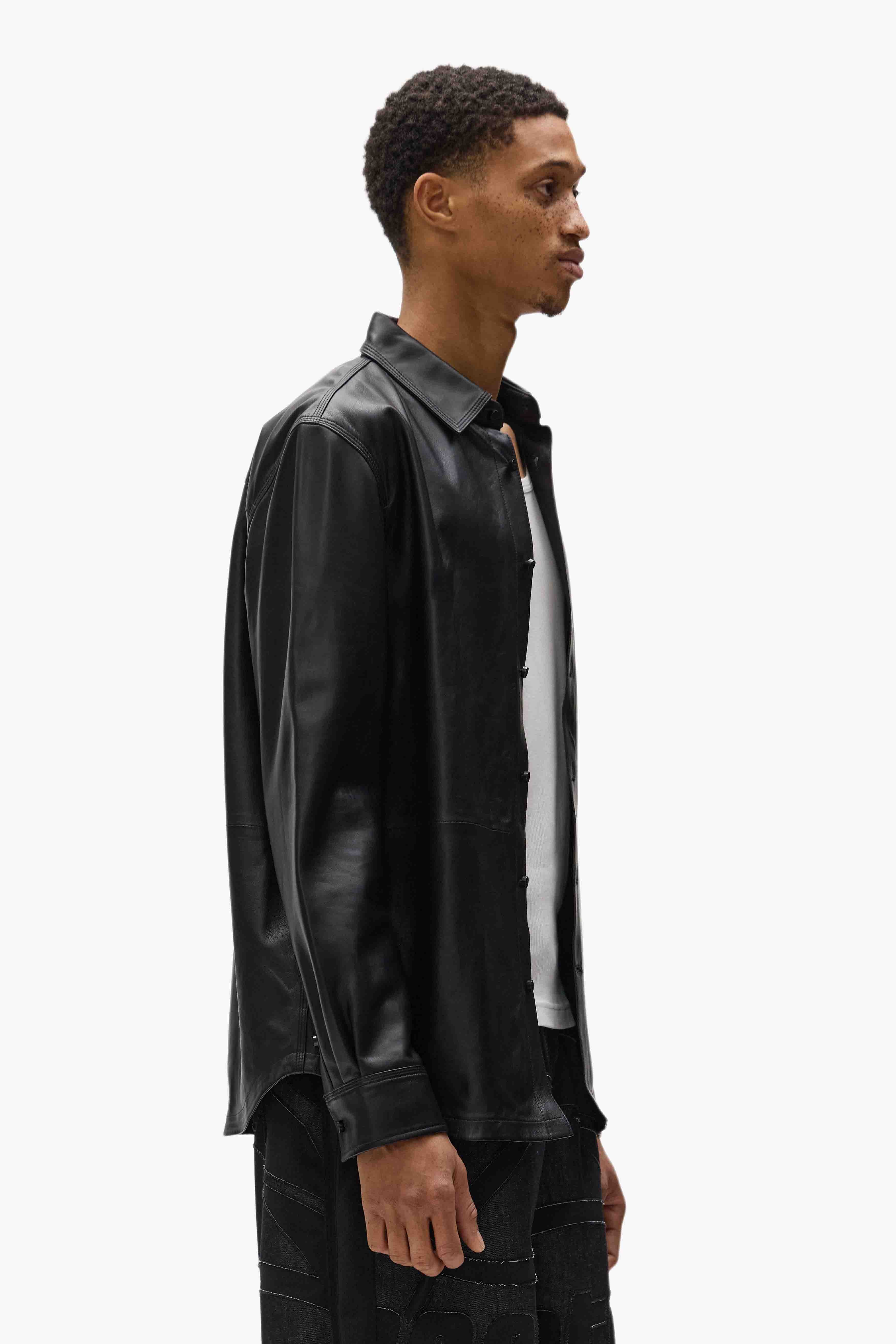 Leather Long Sleeve Shirt - Image 2