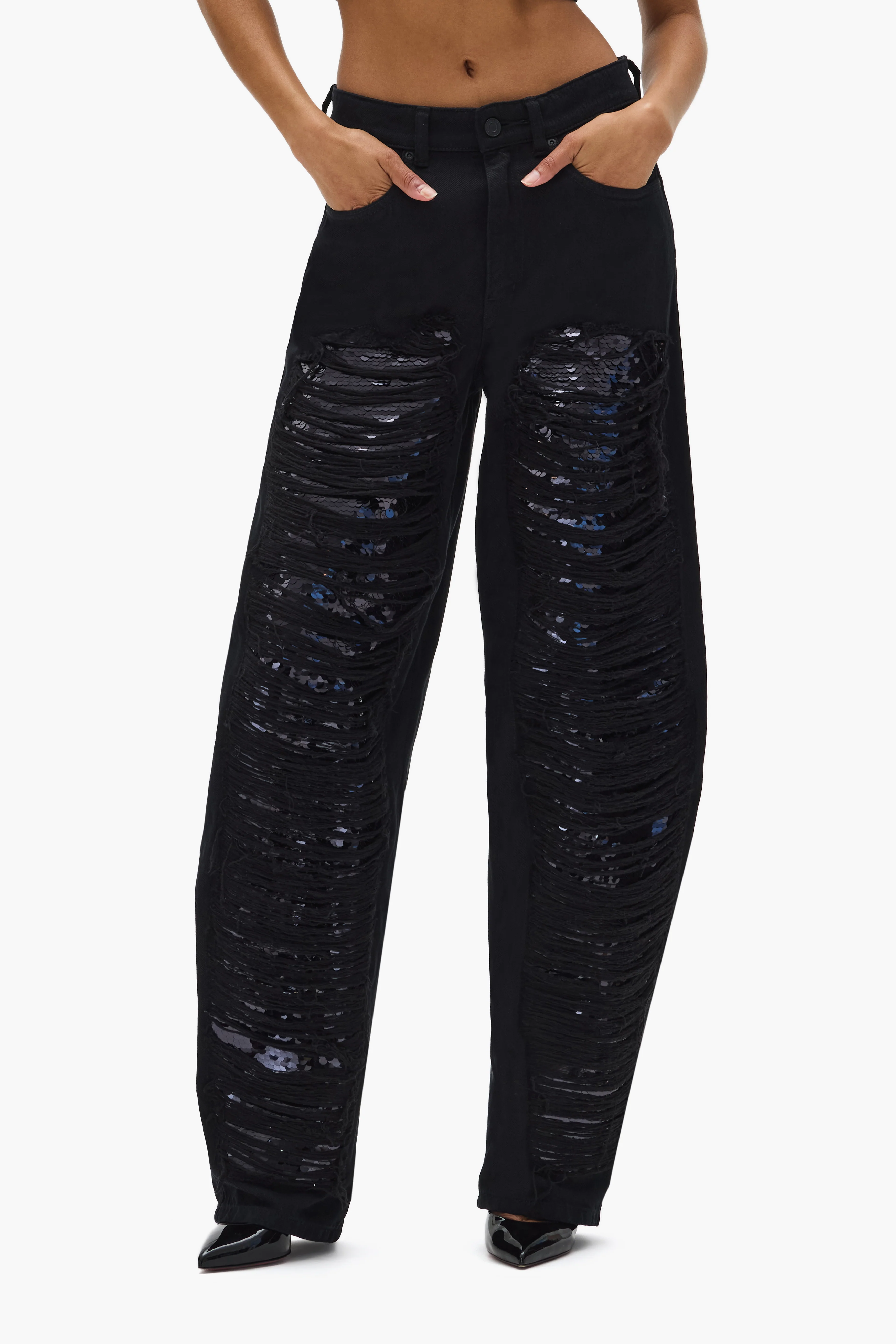 Sequin Barrel Leg - Image 4